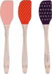 Soft Chef Plastik Saplı Desenli Silikon Spatula