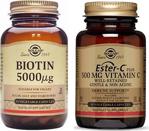 Solgar Biotin 5000 Mcg 50 Kapsül+Solgar Ester-C Plus 500 Mg 50 Kapsül