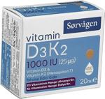 Sorvagen Vitamin D3K2 Damla 20 Ml (1000 Iu)