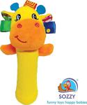 Sozzy Toys Çıngıraklı Sıksık Oyuncak Zürafa