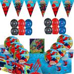 Spiderman Örümcek Adam Afişli Doğum Günü Parti Malzemeleri Seti 8 Kişilik