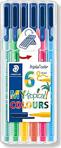 Staedtler 323 Sb6Cs4 Triplus Color Üçgen Keçeli̇ Kalem Tropi̇kal Renkler 1.0 Mm 6'Li Set