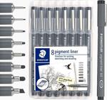 Staedtler Pigment Liner Çizim Kalemi 8'Li Plastik Kutulu Set