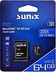 Sunix 64Gb Micro Sd Class 10 Hafıza Kartı