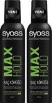 Syoss Max Hold Maximum Tutuş 250 Ml X2 Adet Saç Köpüğü