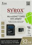 Syrox 32 Gb Micro Sd Hafıza Kartı Ve Tf Adaptör