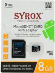 Syrox 8 Gb Micro Sd Hafıza Kartı