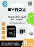 Syrox 8 Gb Microsdhc Hafıza Kartı + Adaptör