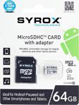 Syrox Mc 64Gb Microsd Adaptörlü Hafıza Kartı