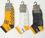 T Racks Kaydırmaz Kısa Spor Çorabı Short Grip Socks Renkli 3'Lü