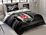 Taç Lisanslı Beşiktaş Wooden Logo Tek Kişilik Nevresim Takımı