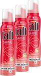 Taft Glanz Shine Ultra Güçlü Parlaklık 150 ml 3 Adet Saç Köpüğü