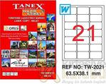 Tanex 63,5X38,1Mm Lazer Eti̇ket Tw-2021