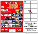 Tanex Lazer Etiket 105x35 Mm Tw-2216