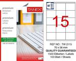 Tanex Tw-2115 70X56 Mm Lazer Eti̇ket 100 Ad.