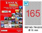 Tanex Tw-2215 15 Mm 100 Adet Lazer Etiketi