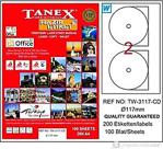 Tanex Tw-3117 Laser Cd Etiketi 117 Mm