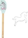 Tanti̇toni̇ 2 Parça Unicorn Desenli̇ Spatula Ve Kurabi̇ye Kesi̇ci̇ Seti̇