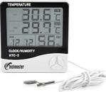 Techmaster Htc-2 Dijital Termometre Saat Nem Dış Sıcaklık Ölçer