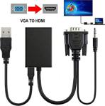 Techmaster Techmaster Görüntü Ve Ses Çevirici Vga To Hdmi̇ Kablo Dönüştürücü