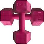 Tedarikcenter 1 Kg X 2 Adet Dambıl Vinyl Kaplı Dumbell Ağırlık-Pembe