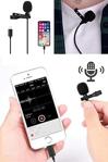 Telefon Aksesuarları Iphone Lightning Profesyonel Yaka Mikrofonu Röportaj Youtuber / Lavalier Mic