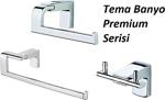 Tema Premium Kapaksız Havluluk + Kapaksız Kağıtlık + 2'Li Bornoz Askılık