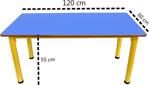 Temel Çocuk Çalışma Masası Kreş - Anaokulu Ahşap Etkinlik (Mavi)