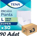 Tena Pants Süper 7 Damla Büyük Boy (L) 30'Lu 3 Paket Emici Külot