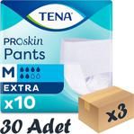 Tena Proskin Pants Extra Emici Külot, Orta Boy (M), 6 Damla, 10'Lu 3 Paket 30 Adet