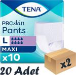 Tena Proskin Pants Maxi Emici Külot Büyük Boy L 8 Damla 10'Lu 2 Paket 20 Adet