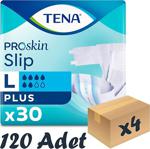 Tena Proskin Slip Plus Bel Bantlı Hasta Bezi Büyük Boy 6 Damla 30'Lu 4 Paket 120 Adet