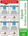 The Lifeco Organik Hindistan Cevizi Sütü 400Ml 4'Lü Paket