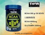 Thor Nutrition Bcaa 500 Gr. 6000Mg Bcaa+2500Mg Glutamine (Made In Germany) Ananas Aromali