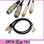 Ti-Mesh 2Xlr Dişi Jack 2Rca Erkek Ofc Stereo Mixer Ses Kablosu - 1,5M