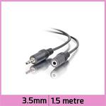 Ti-Mesh 3.5Mm Stereo Ses Uzatma Kablosu - Siyah - 1,5M