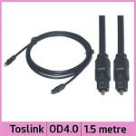 Ti-Mesh Digital Fiber Optical Od4.0 Toslink Ses Kablosu - Siyah - 1,5M