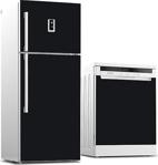 Tilki Dünyası Buzdolabı Ve Bulaşık Makinesi Kaplama Sticker 502 Siyah