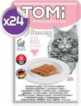 Tomi Sterilised Sığır Etli Kısır Pouch Kedi Konservesi 85Gr X24