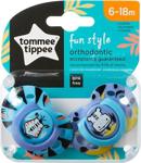 Tommee Tippee Yalancı Emzik Fun Style Tiger-Hipopotam 6-18 Ay, 2 Adet