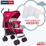 Tommybaby Ottoman RED NEW Alüminyum Lüx Tam Yatar Baston Bebek Arabası