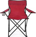 Torba Home Kamp Sandalyesi Katlanır Ergonomik Taşıma Çantalı Piknik Plaj Sandalyesi Kırmızı