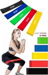 Tosima 5 Li Aerobik Bandı Pilates Squat Çalışma Lastiği Pilates Lastiği 5 Farklı Direnç Seviyesi Set