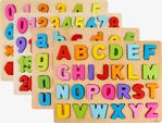 Toys&Toys 3D - 2'Si Bir Arada Alfabe&Matematik Sayılar Renkli Ahşap Bultak Puzzle Seti Büyük Boy