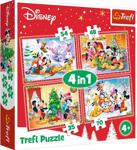 Trefl Christmas Time Disney Standard Characters 4 in 1 35+48+54+70 Parça Puzzle