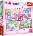 Trefl Puzzle 4 İn 1 ( 35+48+54+70 Parça) ( 28,5 X 20,5 Cm) The Magical World Of Unicorns