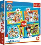 Trefl Puzzle Happy Paw Patrol Team / Vıacom Paw Patrol 4 In 1 Çocuk Puzzle (35+48+54+70 Parça)