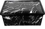 Trend Box Black Marble- Dekoratif Saklama Kutusu 10 Litre
