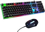 Trendteknomarket Rgb Led Işıklı Klavye Mouse Seti C-56L Mouse Pad Hediyeli