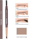 Trinova Light Coffee Fırçalı Kaş Kalemi Double-Ended Eyebrow Pencil Açık Kahve